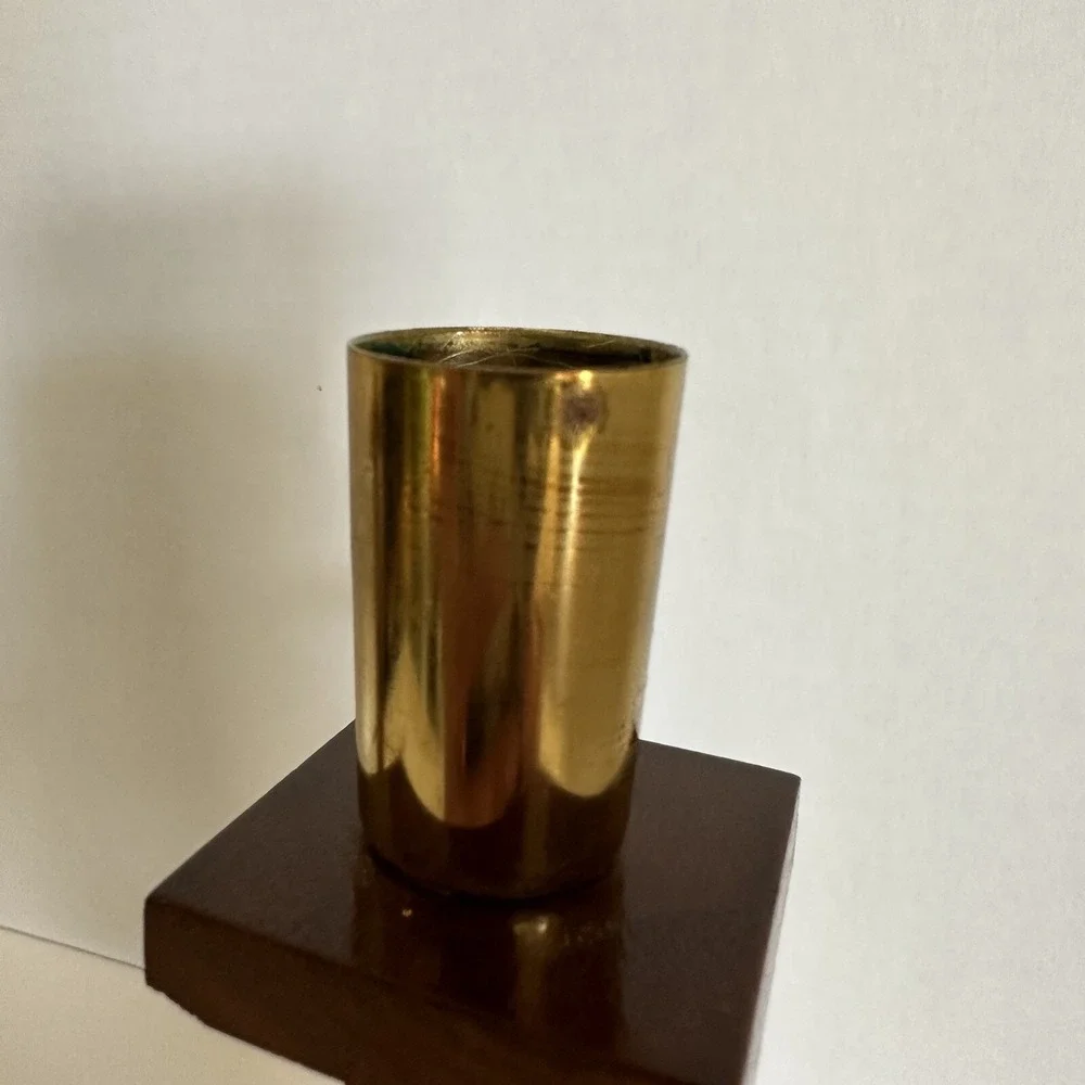 Vintage Danish Modern Kustom Kraft Walnut Brass Taper Candle Holders‎ 9 Inch